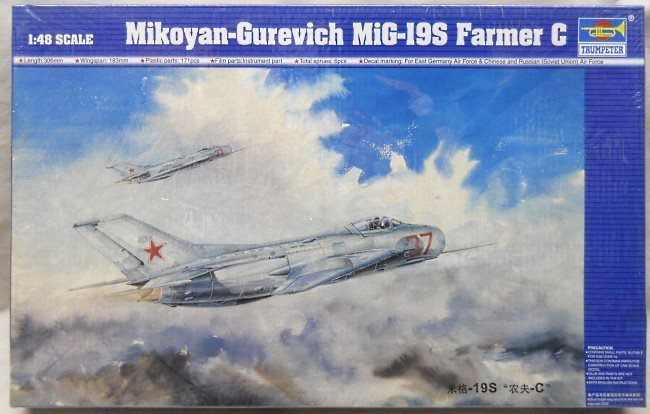 Trumpeter 1/48 Mig-19S Farmer C - USSR / DDR / China, 02803 plastic model kit